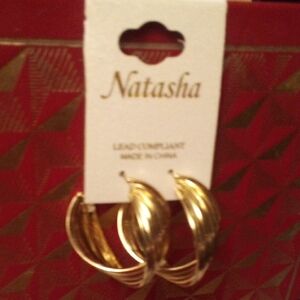 Natasha Couture Hoop Earrings - New!
